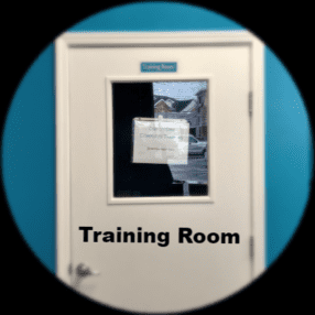 White door labeled Training Room